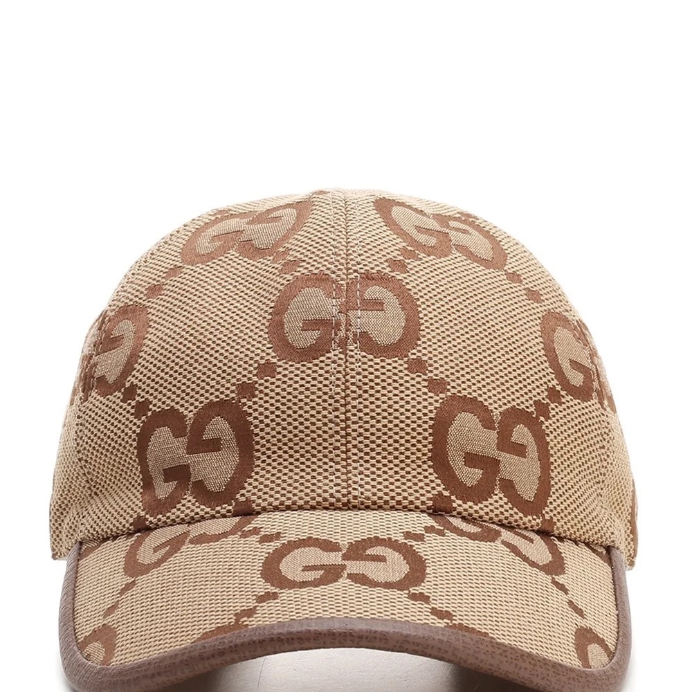 Gucci Beige and Brown Men's Logo Cap